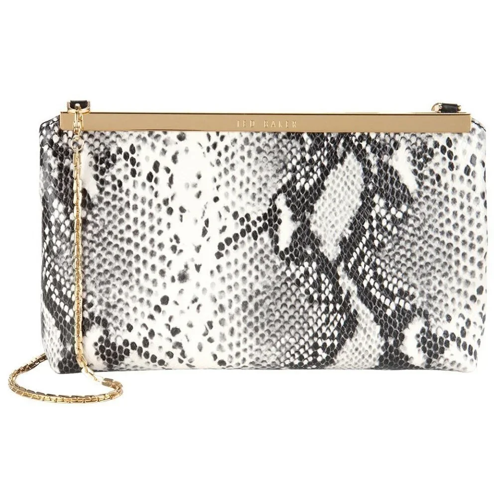 💕TED BAKER Reni Exotic Embossed Snakeskin Clutch